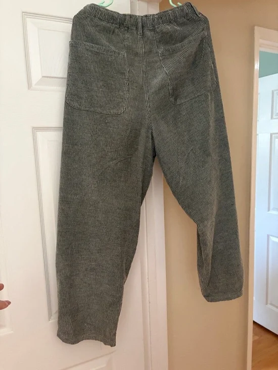 Free People Olive Green Corduroy Drawstring Pants - Picture 6 of 6